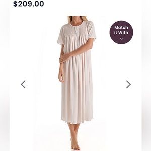 P Jamas Short Sleeve Long Night Gown